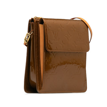 Brown Louis Vuitton Monogram Vernis Pochette Mott Shoulder Bag - Designer Revival