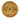 Gold Chanel CC Gold Plated Medallion Brooch