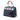 Blue Prada Medium Saffiano Trimmed City Calf Greca Esplanade Satchel