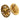 Gold Chanel CC Gold Plated Oval Clip On Earrings