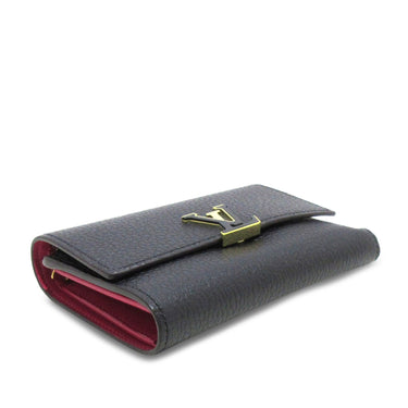Black Louis Vuitton Taurillon Capucines Compact Wallet
