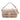 Beige Fendi Medium Shearling Selleria Baguette Satchel