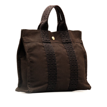 Brown Hermès Toile Herline PM Handbag