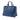 Blue Prada Saffiano Soft Triple Pocket Tote Satchel