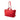Red Chanel Medium CC Quilted Canvas Double Face Deauville Tote Satchel