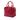 Red Prada Small Saffiano Square Bauletto Satchel