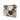 White Fendi Karl Kollage Printed Leather Zip Clutch