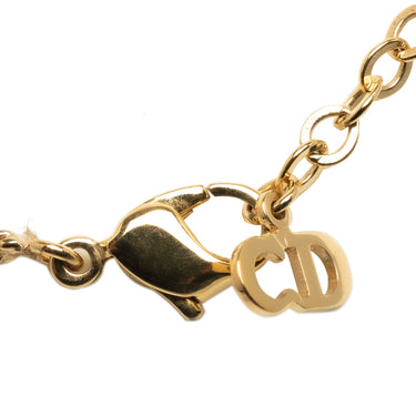 Gold Dior Purse Pendant Necklace