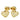 Gold Dior Gold Plated Faux Pearl CD Logo Heart Drop Bullet Back Earrings