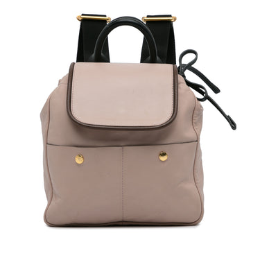 Brown Marni Leather Swing Backpack - Designer Revival