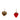 Gold Louis Vuitton Gold Plated Resin and Strass Strawberry Heart Earrings