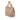 Beige Chanel CC Quilted Suede Turnlock Satchel