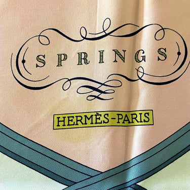 Pink Hermès Springs Silk Scarf Scarves - Designer Revival