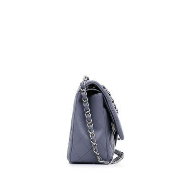 Purple Chanel Jumbo Classic Lambskin Double Flap Shoulder Bag - Designer Revival