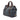Blue Prada Vitello Daino Trimmed Canvas Canapa Logo Satchel