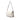 White Prada Glace Calfskin Studded Etiquette Flap Satchel