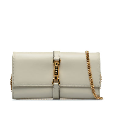 White Gucci Jackie 1961 Wallet On Chain Crossbody Bag - Atelier-lumieresShops Revival