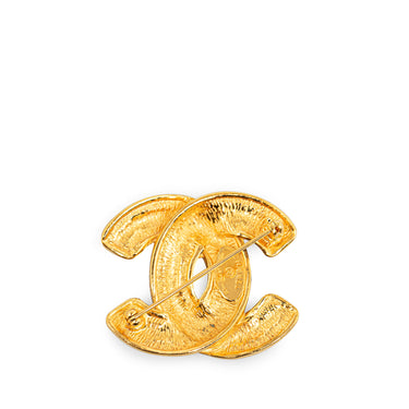 Gold Chanel CC Quilted Brooch - Designer Revival