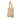 Beige Prada Vitello Trimmed Canvas Canapa Tote