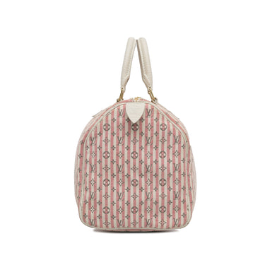 Pink Louis Vuitton Monogram Mini Lin Croisette Speedy 30 Boston Bag