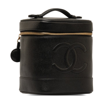 Black Chanel CC Caviar Vanity Bag - Designer Revival