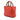 Orange Gucci Mini Calfskin Bamboo Shopper Satchel