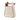 White LOEWE Calfskin Bamboo Bucket Bag Satchel