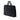 Black Prada Saffiano Cuir Travel Front Zip Pocket Briefcase Business Bag