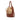 Brown LOEWE Small Raffia and Calfskin Balloon Bucket Bag Satchel
