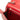 Red Gucci Leather Interlocking G Dollar Wallet on Chain - Designer Revival