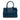 Blue Prada Small City Calf Hand Stitched Galleria Double Zip Satchel