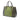 Green Prada Medium Bicolor Saffiano Lux Galleria Double Zip Satchel