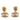 Gold Chanel CC Gold Plated Faux Pearl Drop Push Back Earrings