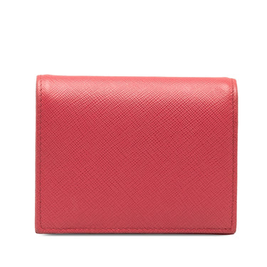 Pink Prada Saffiano Bifold Wallet - Designer Revival
