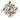 Silver Chanel Brass Floral Strass Push Back Earrings