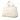 White Prada Large Canvas Canapa Logo Tote Satchel