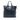 Blue Prada Soft Calf Open Convertible Tote Satchel