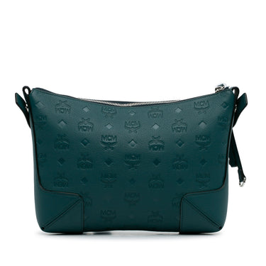 Blue MCM Visetos Klara Crossbody Bag - Designer Revival