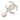 Silver Chanel CC Brass Faux Pearl Brooch