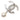 Silver Chanel CC Brass Faux Pearl Brooch