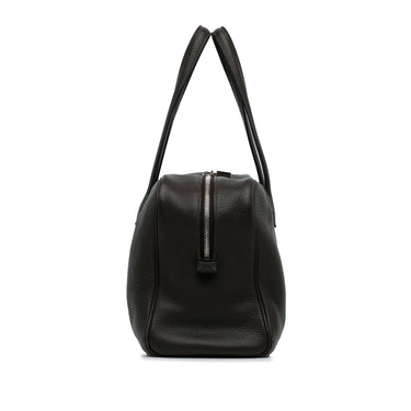 Brown Hermes Clemence Victoria II 35 Handbag - Designer Revival