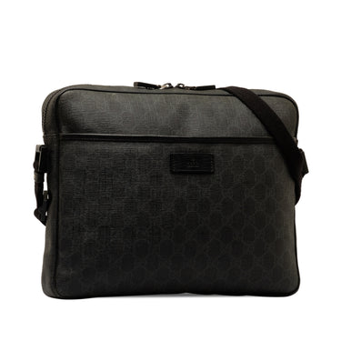 Black Gucci GG Supreme Crossbody Bag - Designer Revival