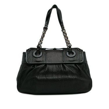 Black Fendi Leather B Shoulder Bag