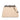 Beige Fendi Small Leather Peekaboo Cut Chain Shoulder Bag