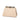 Beige Fendi Small Leather Peekaboo Cut Chain Shoulder Bag