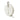 White Prada Spazzolato Round Coin Pouch Bag Charm