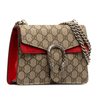 Brown Gucci Mini GG Supreme Dionysus Crossbody Bag