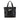 Black Burberry House Check Trimmed Leather Handbag
