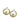 Gold Chanel CC Gold Plated Strass Round Bullet Back Earrings