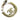 Gold Chanel CC Gold Plated Strass Round Bullet Back Earrings